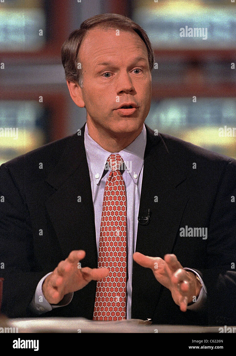 Senator Don Nickles (R-OK) on NBC's 'Meet the Press' June 29, 1997 in Washington, DC Stock Photo