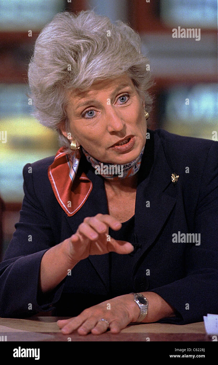 Representative Jane Harman on NBC's 'Meet the Press' June 8, 1997 in Washington, DC Stock Photo
