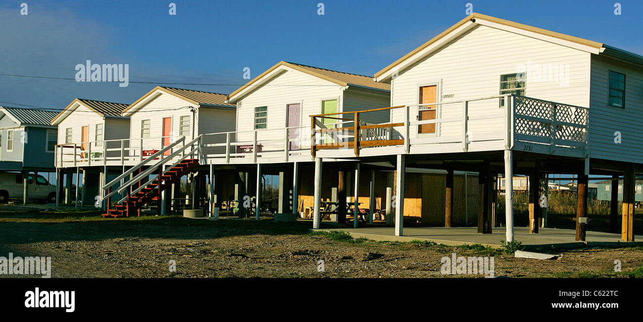 Grand Isle, Louisiana homes Stock Photo