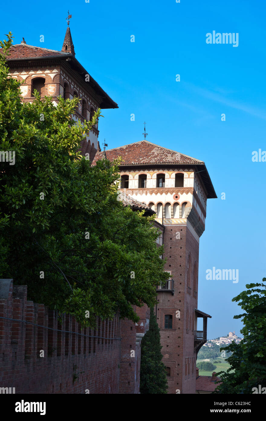 Italy, Piedmont, Monferrato, Cereseto, the Castle Stock Photo