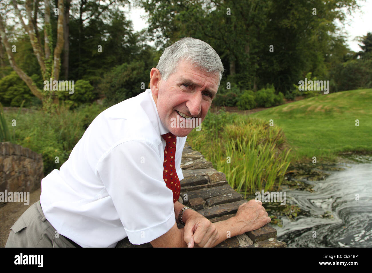 Liam Griffin, Irish business and sporting icon, in his flagship property, Monart Hotel & Spa, Co. Wexford Stock Photo