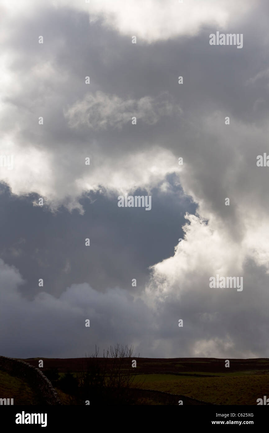 Dark Cloudy Day, Lancashire, UK Stock Photo Alamy