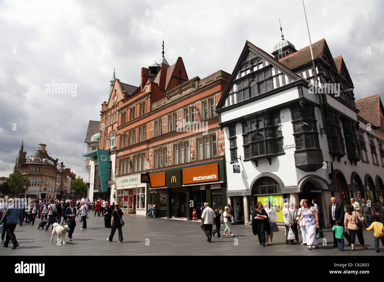 East Gates, Leicester, England, U.K. Stock Photo