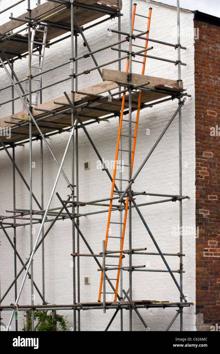 Scaffolding and Ladder Stock Photo
