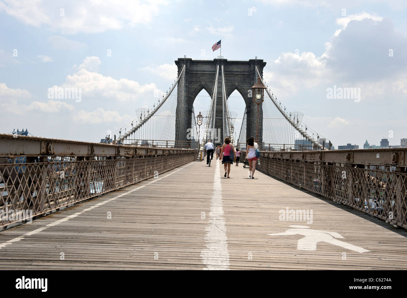Brooklyn Bridge, New York, United States. Stock Photo