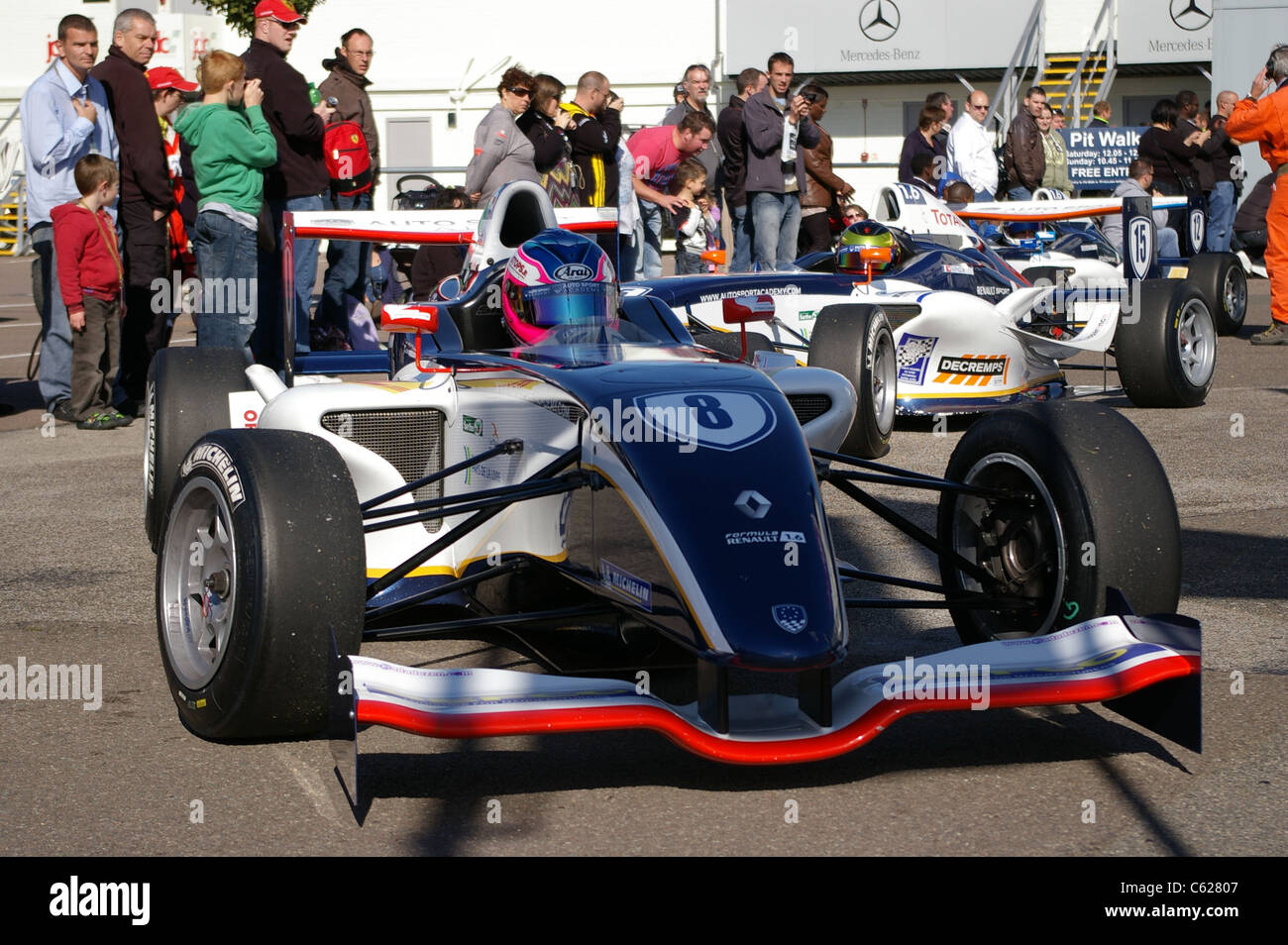 Italian racing driver of Renault Formula 1.6L, Giada de Zen, just finished his race during World Series by Renault Stock Photo