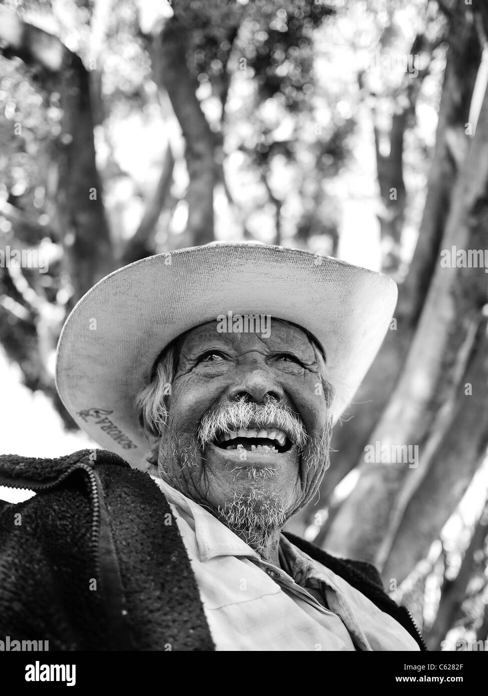 Street portrait of a Hispanic man. Ixtlahuacan, Mexico Stock Photo