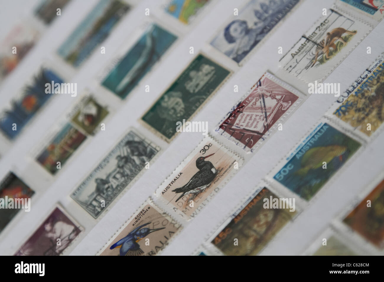 Australian stamps collection Stock Photo Alamy