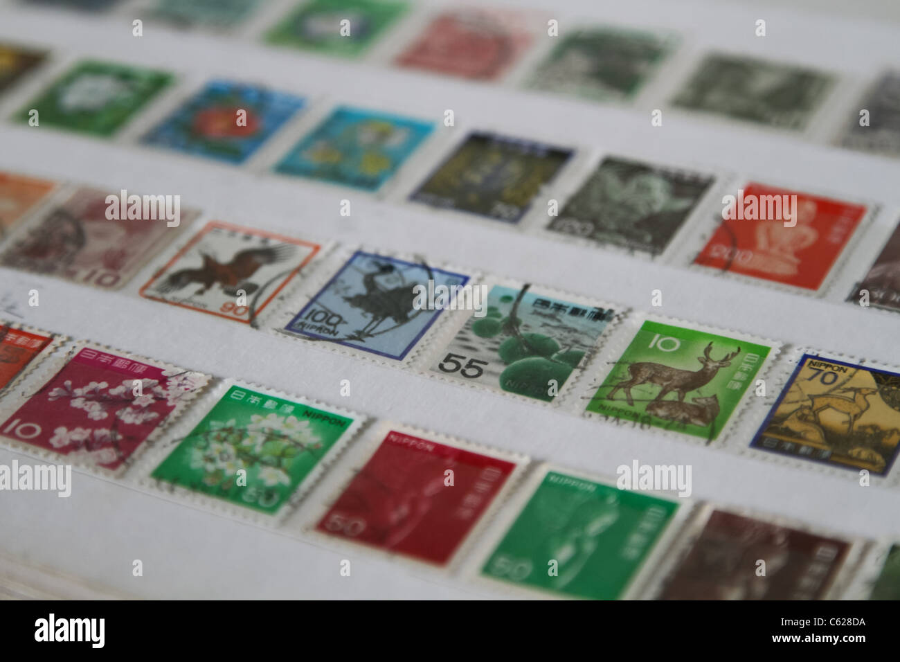 Japanese stamp stamp collection Stock Photo Alamy