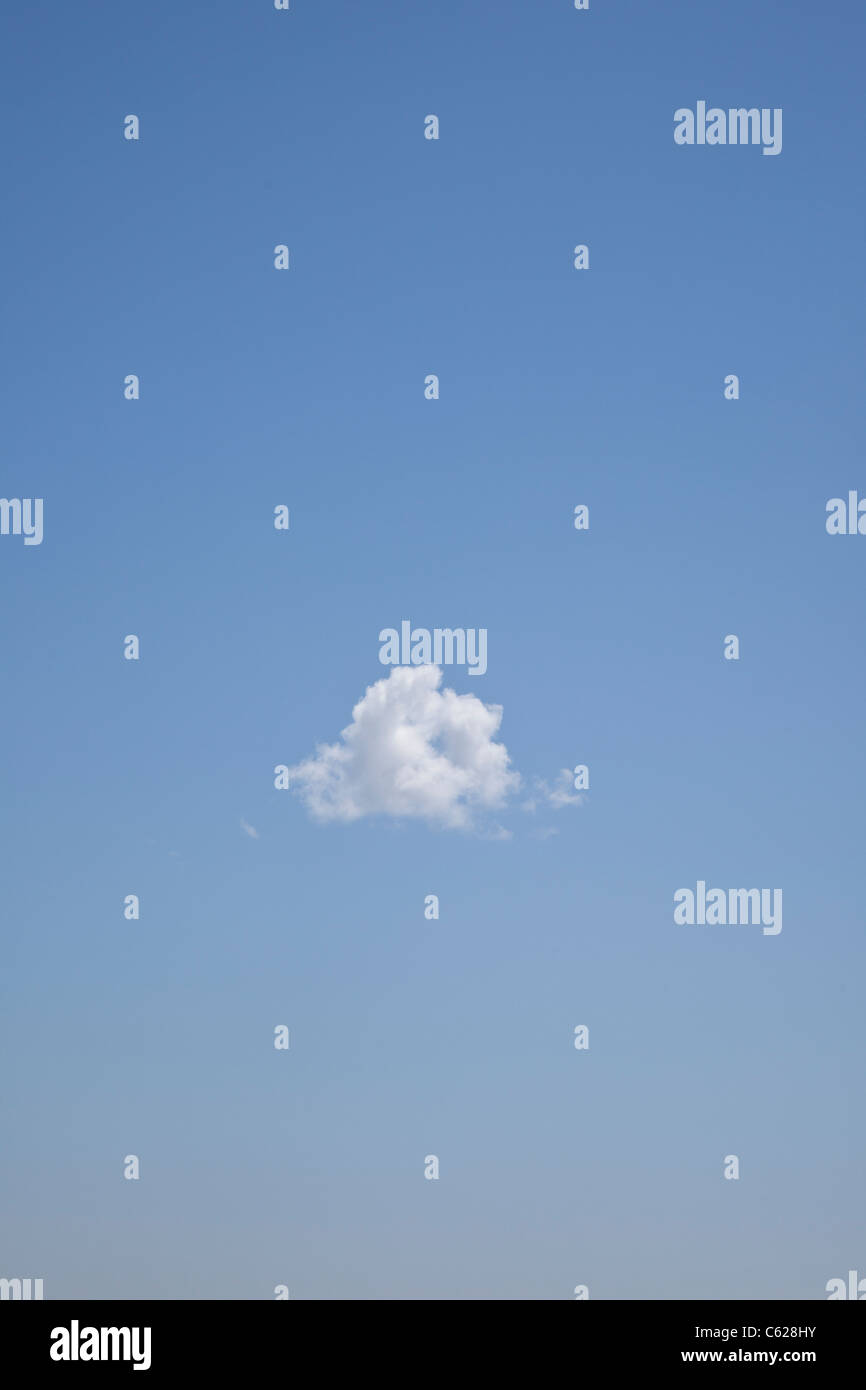 lone cloud in sky Stock Photo