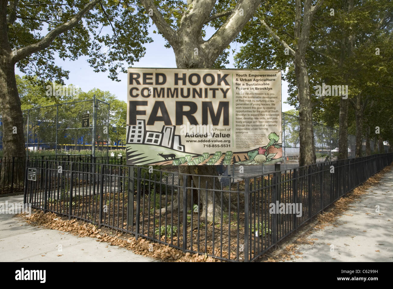 Entrance to the Red Hook Community Farm and Farmers Market in Red Hook