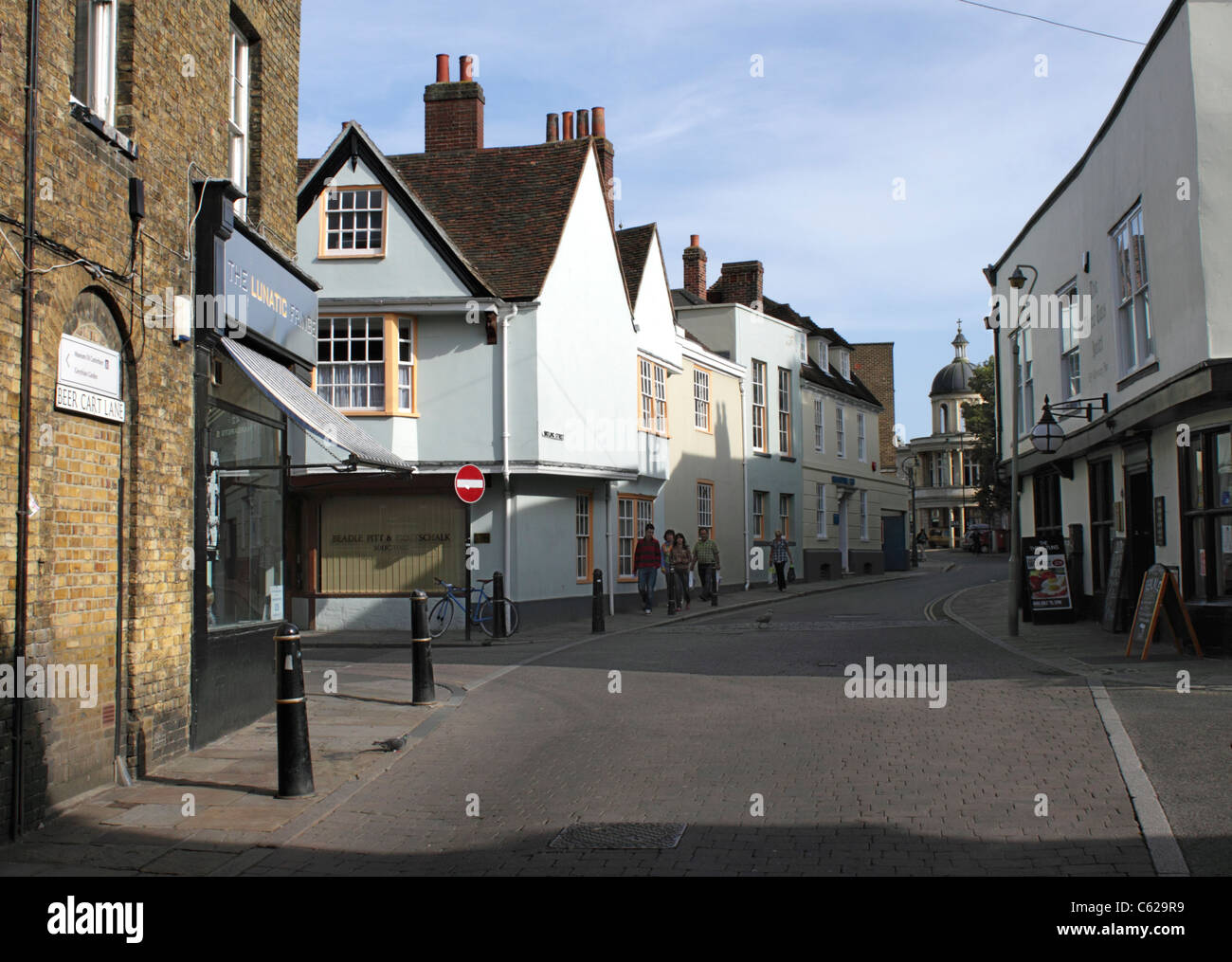 Beer Cart Lane Canterbury Kent Stock Photo Alamy