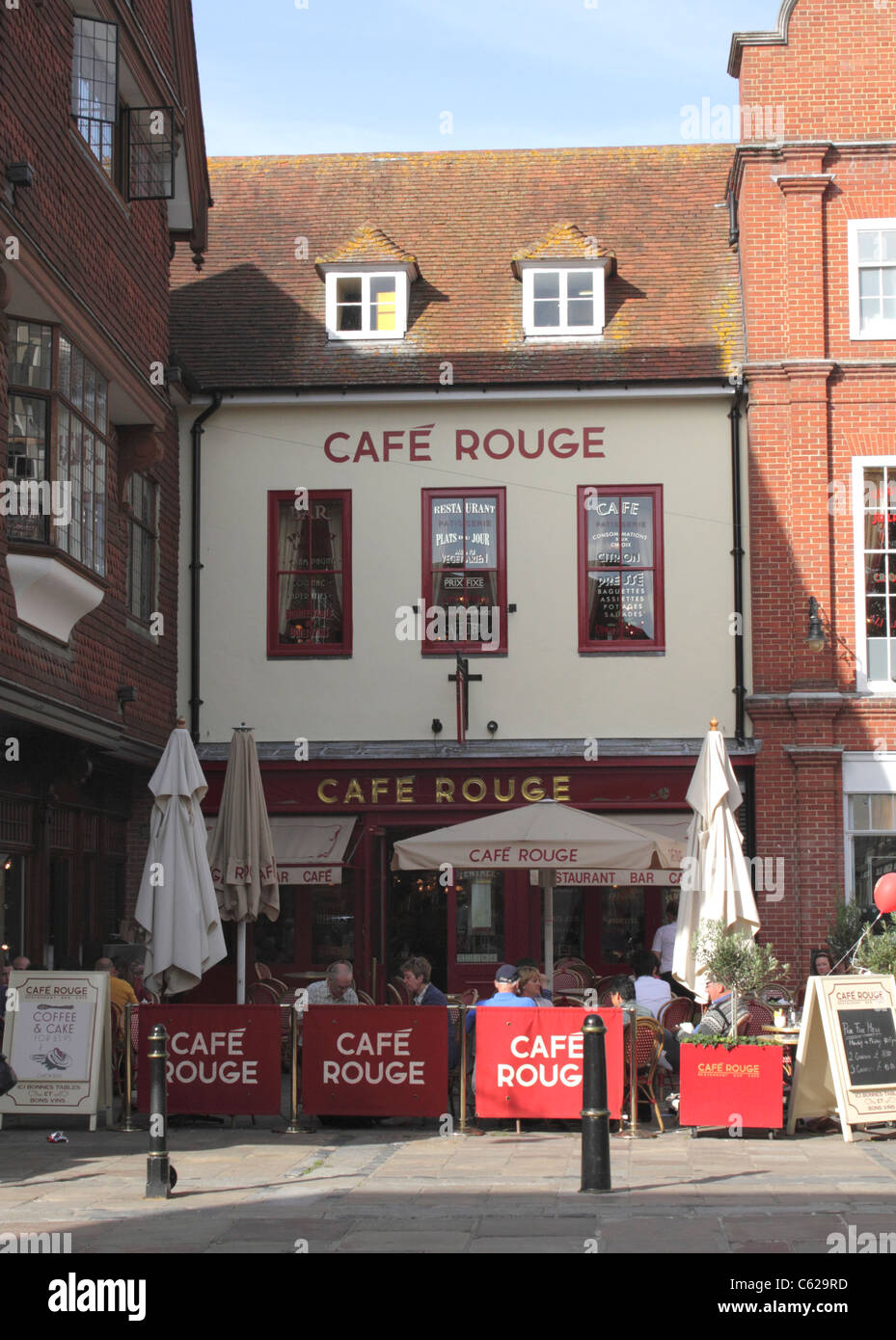 Cafe Rouge Long Market Canterbury Stock Photo