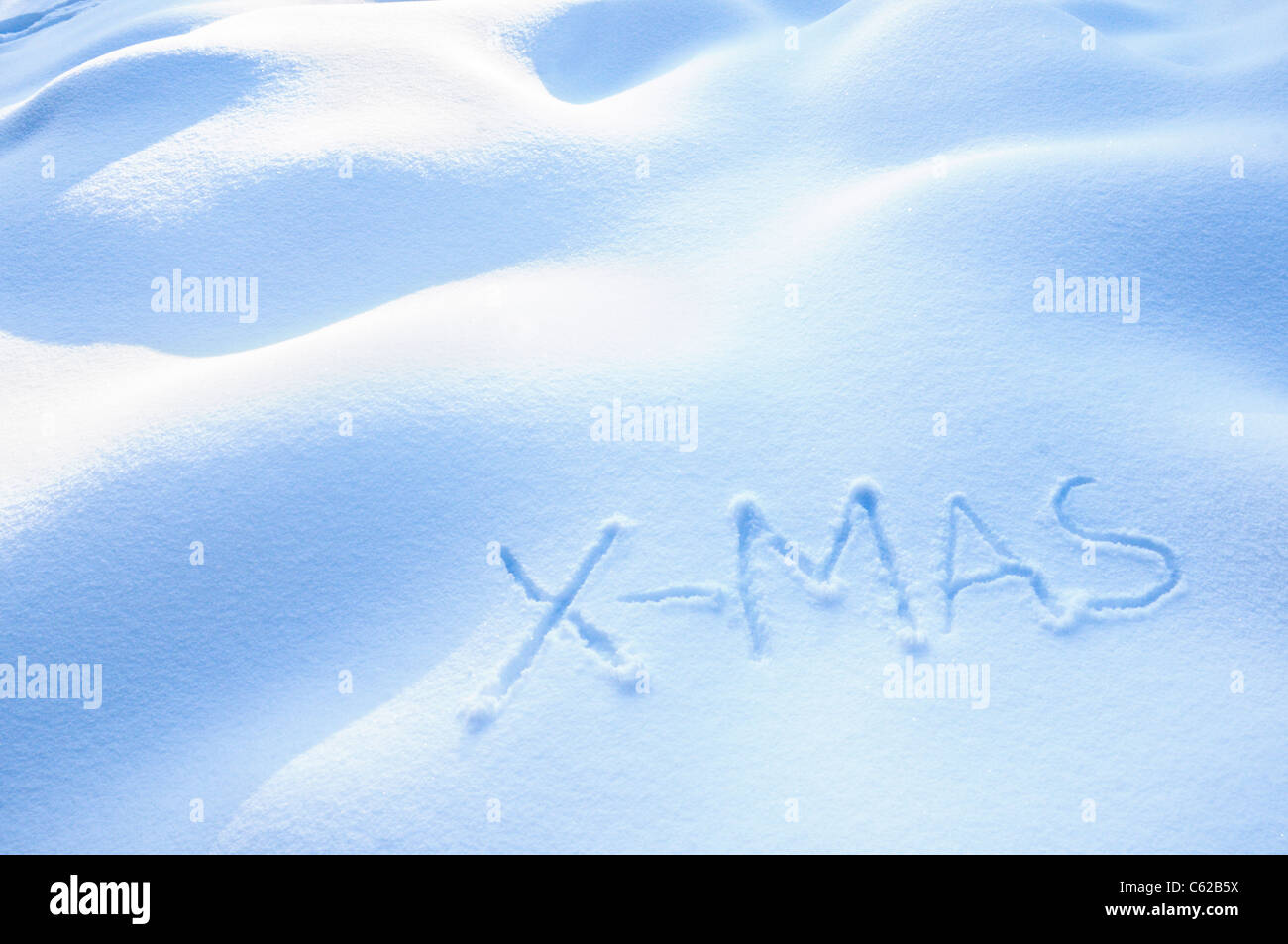 X-Mas in Snow Stock Photo
