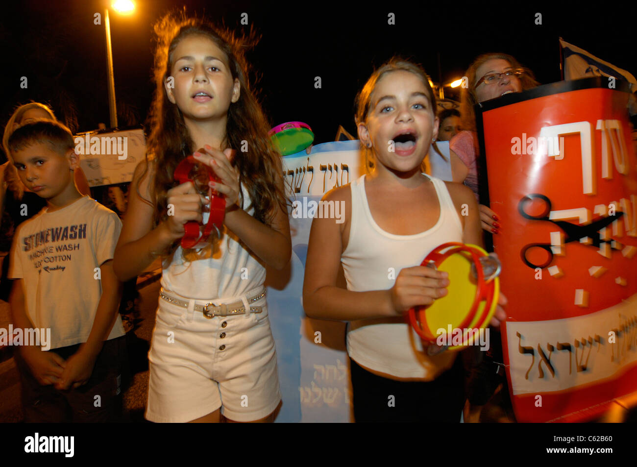 Protest March in Eilat Israel Denouncing the Cost of Living in the