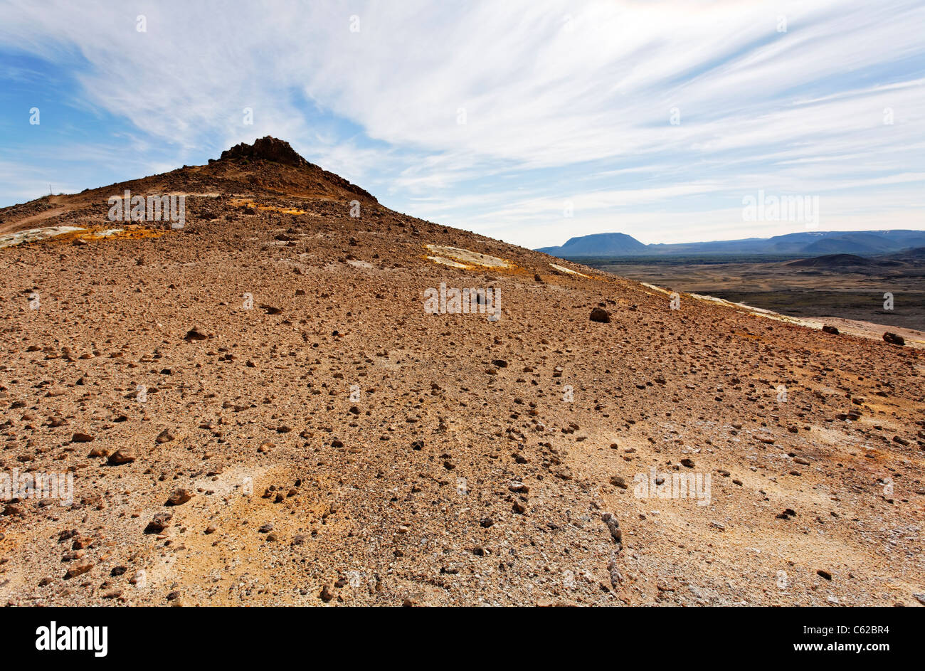 The landscape at Namafjall, Iceland Stock Photo