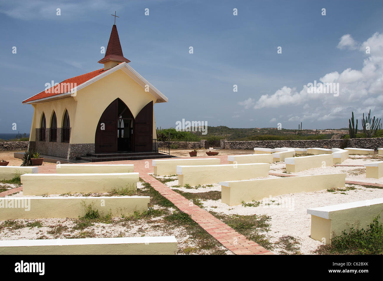 Alto Vista Catholic Chapel, Noord, Aruba, Dutch Caribbean Stock Photo