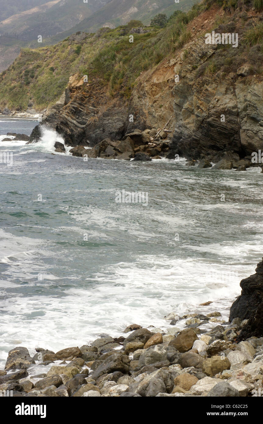 rugged coastline of the Pacific Ocean near Big Sur, California Stock Photo
