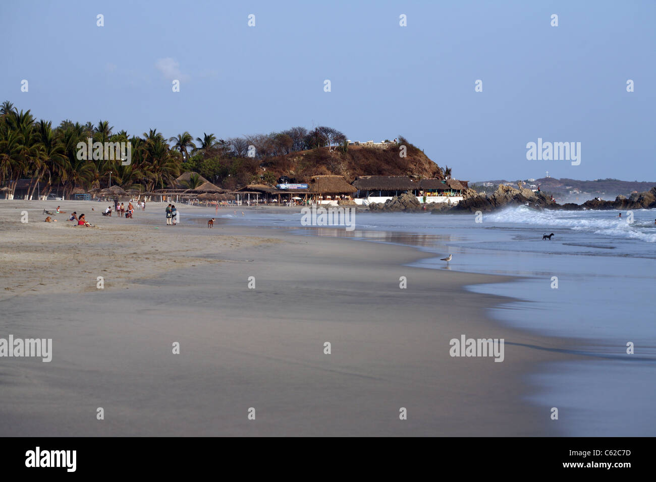 The beach closest to the town center. Puerto Escondido, Oaxaca, Mexico