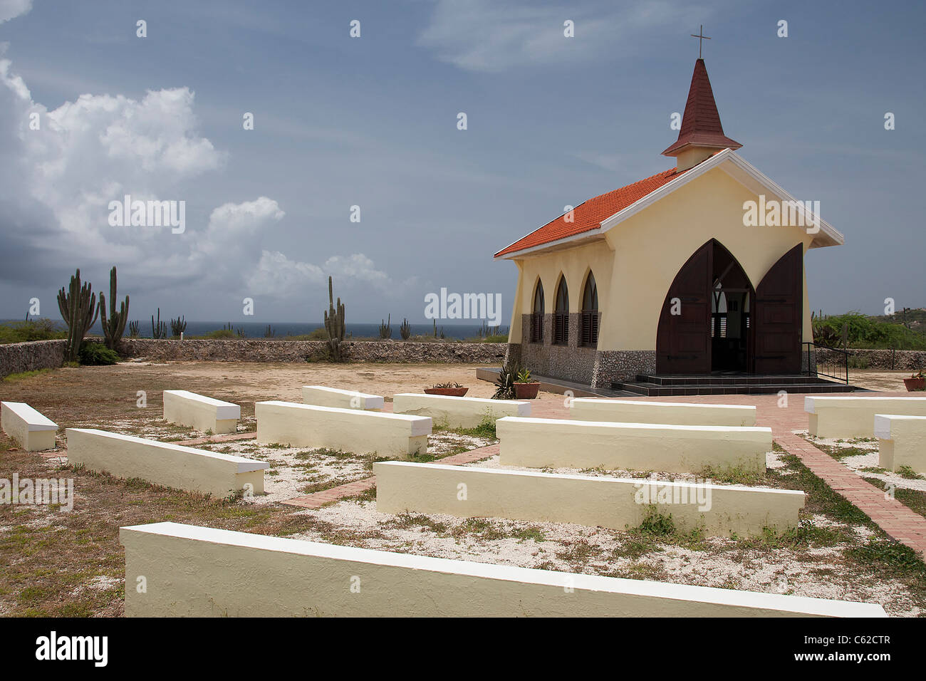 Alto Vista Catholic Chapel, Noord, Aruba, Dutch Caribbean Stock Photo
