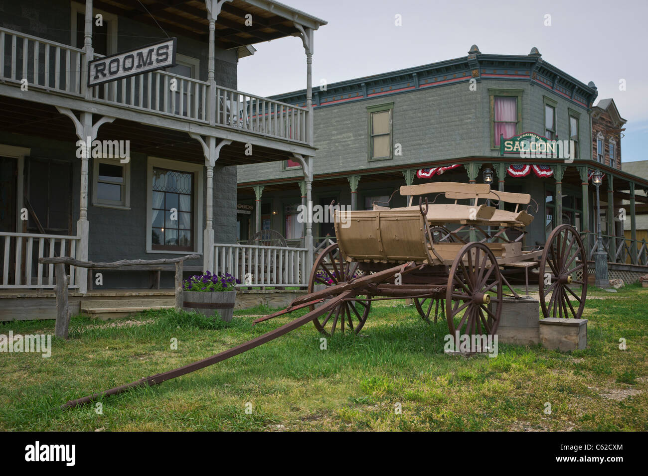 1880 historic wild west town in South Dakota near Murdo. Old wooden