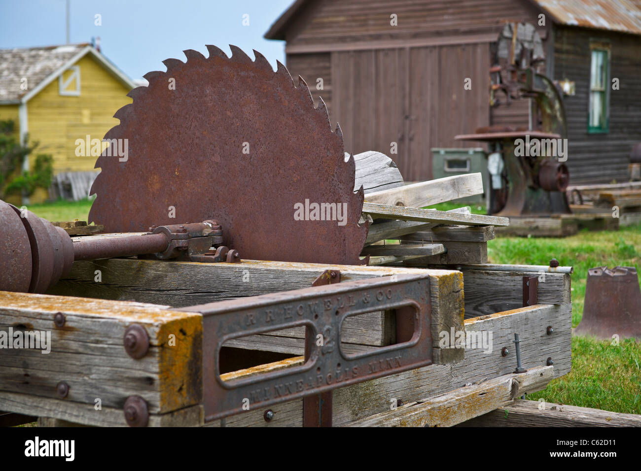 1880 historic wild west town in South Dakota near Murdo. Old saw mill