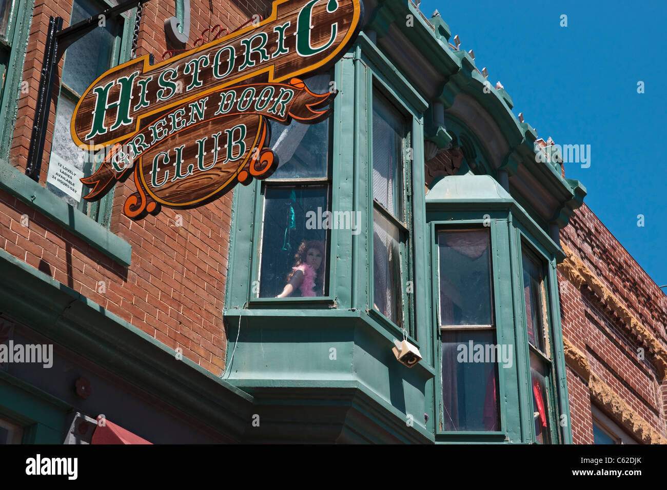 Historic downtown of Deadwood town in Black Hills South Dakota Green ...