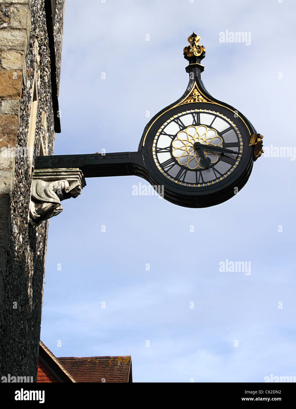 Clock of St Tower Canterbury Kent Stock Photo Alamy