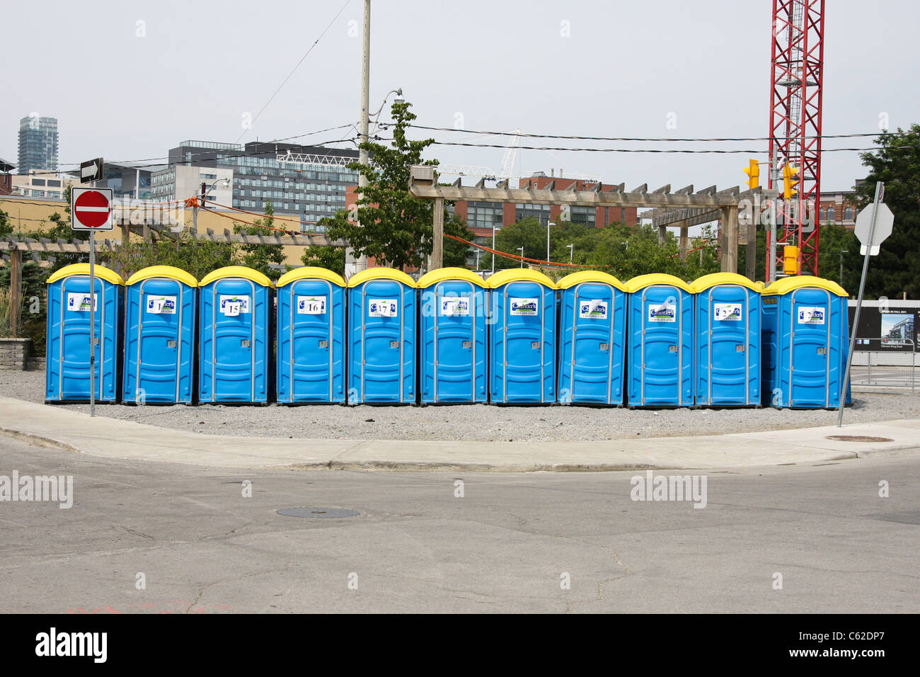 temporary toilets construction site