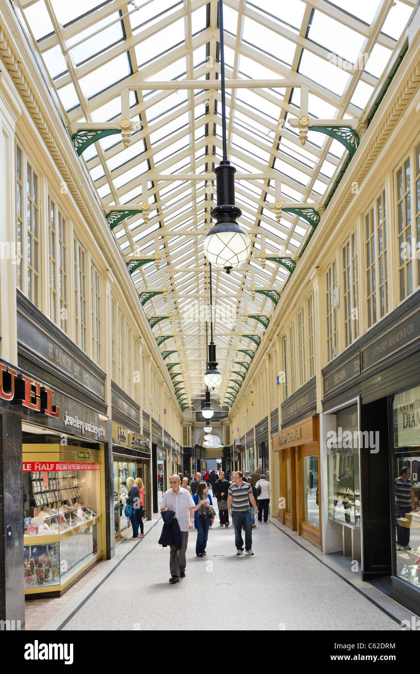 Jewellery shops in the 19thC Argyll Arcade off Buchanan Street in the city centre, Glasgow, Scotland, UK Stock Photo