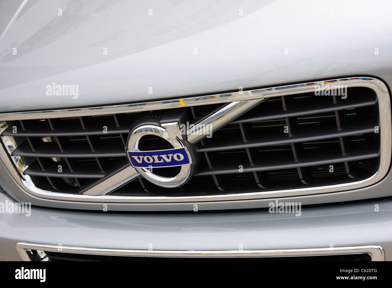 Volvo car front grill closeup Stock Photo