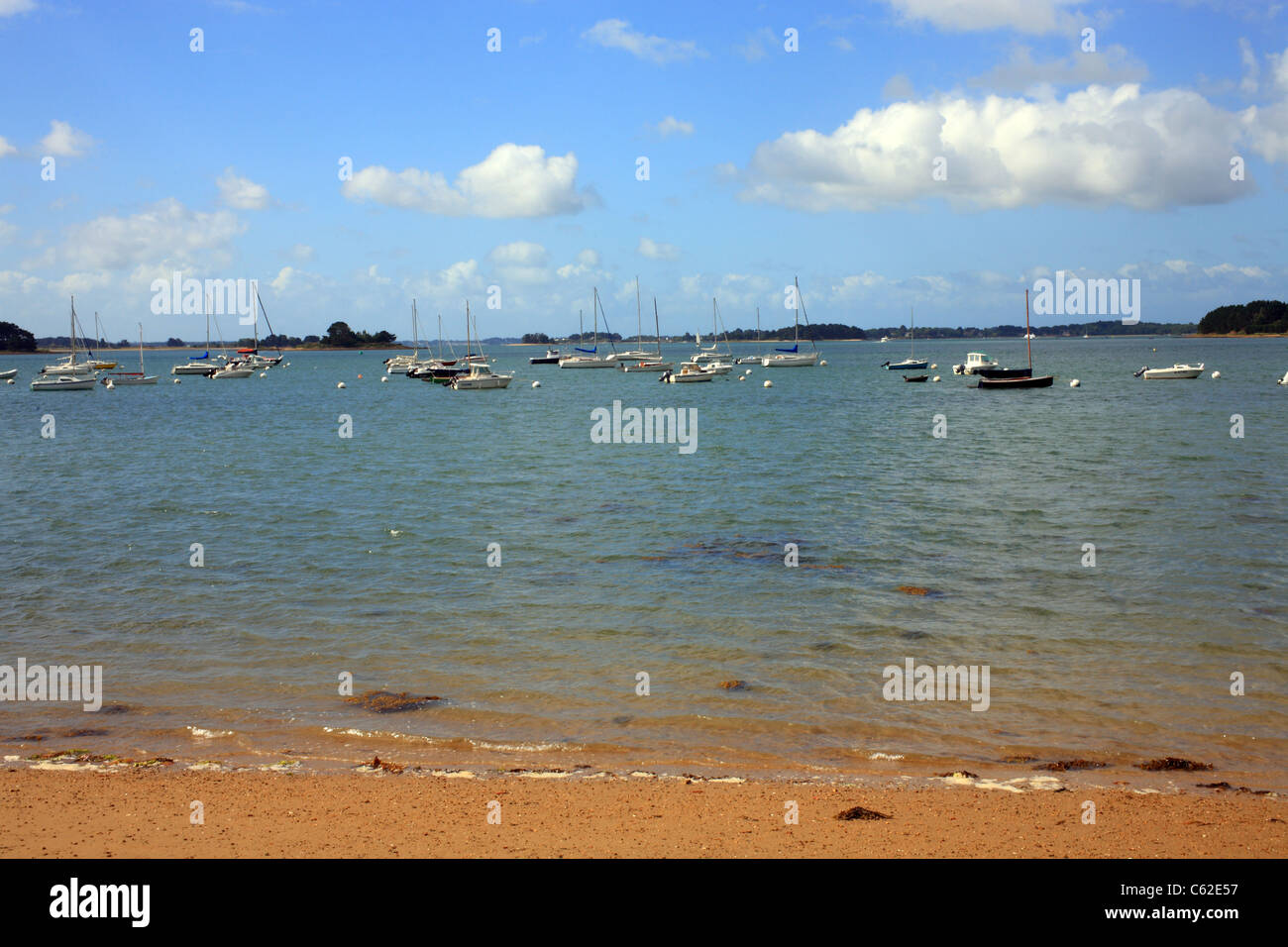 View Of Golfe Du Morbihan From Plage De Penboc h Arradon Morbihan 