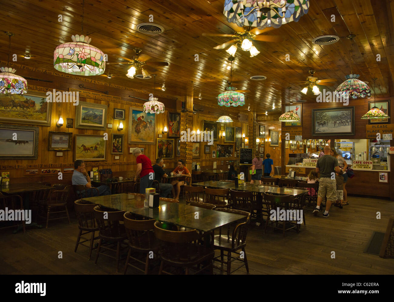 Inside a restaurant in Wall Drug South Dakota USA Stock Photo - Alamy