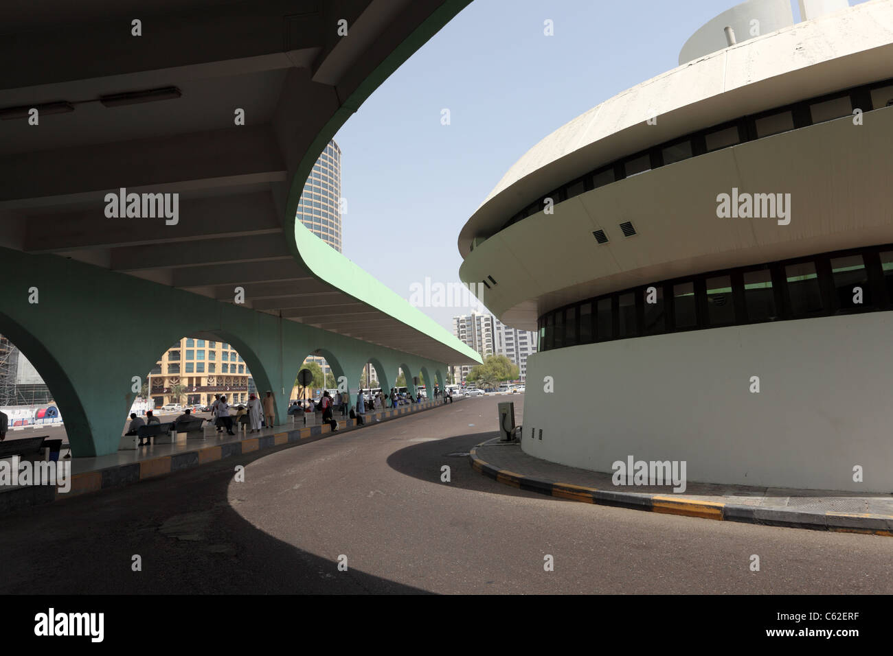Main Bus station in Abu Dhabi, United Arab Emirates Stock Photo