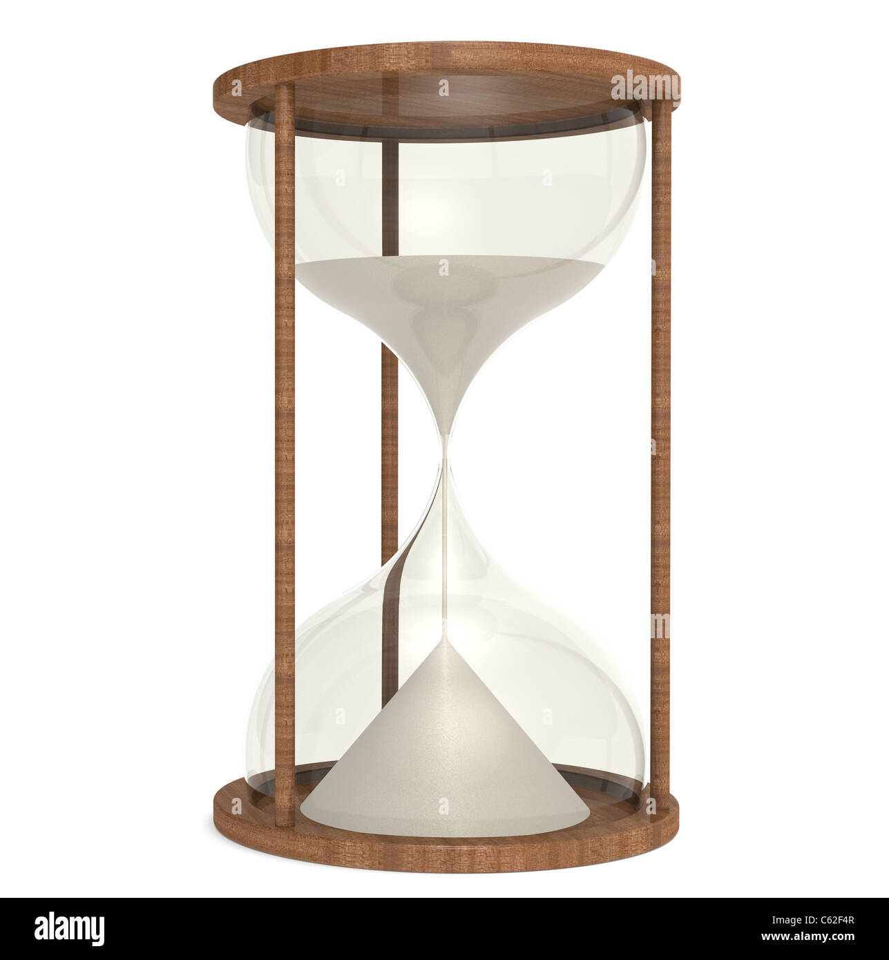 Hourglass made of Metal. Antique Mahogany Stock Photo Alamy