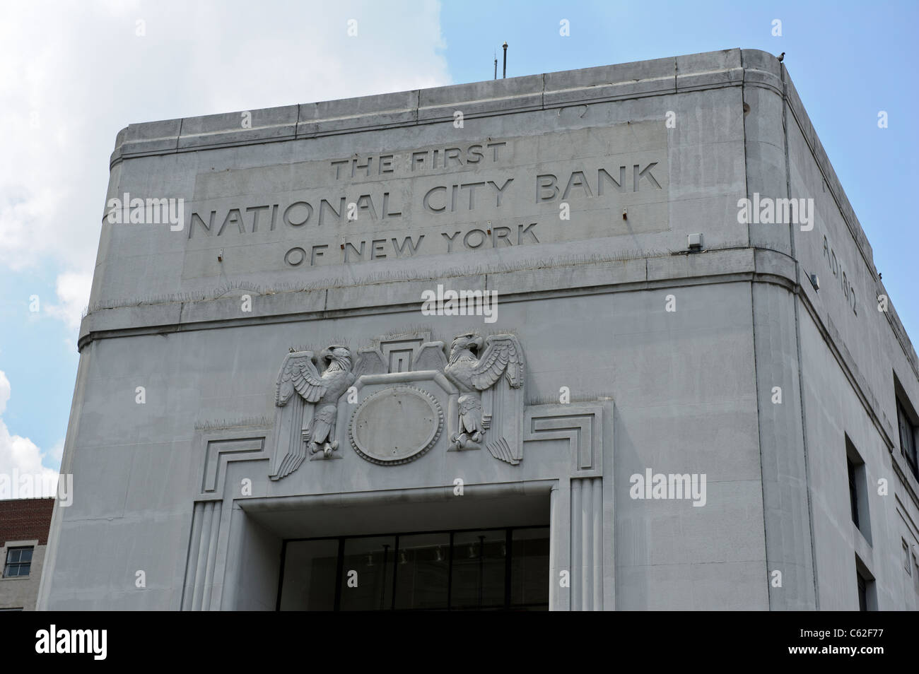 Former National City Bank of New York, Chinatown, New York City, United States. Stock Photo