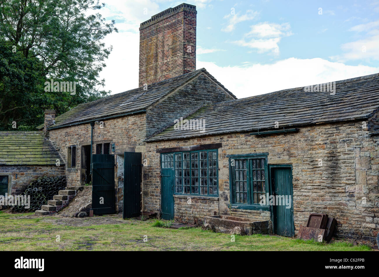 Abbeydale Industrial Hamlet, Sheffield, a scheduled ancient monument, and a Grade I listed building Stock Photo