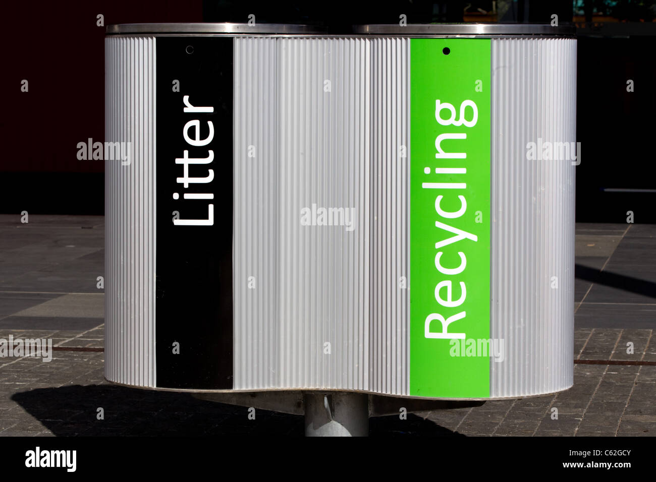 Litter and recycling bin, Wynyard Quarter, Auckland, New Zealand