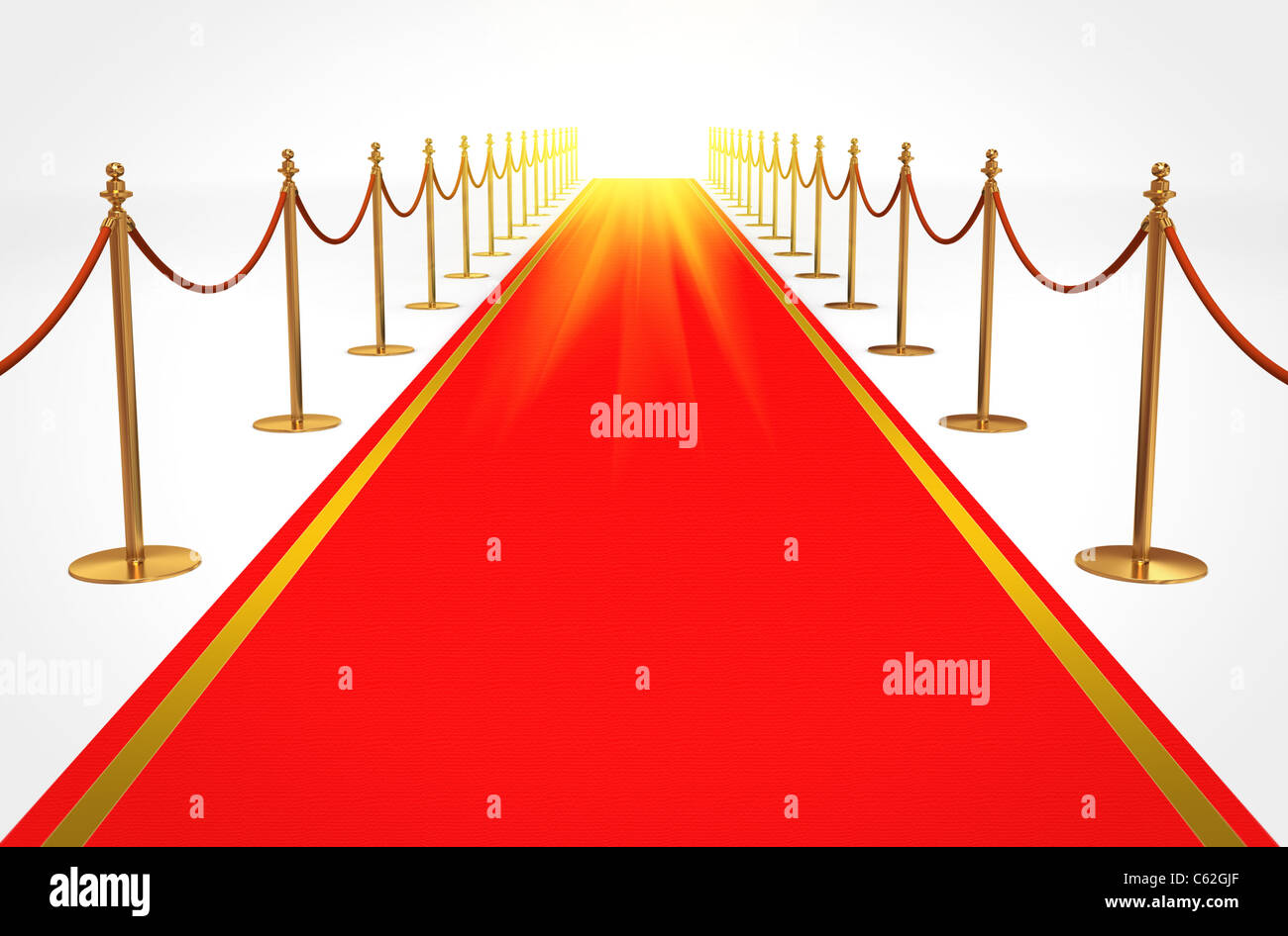 Red carpet entrance with the stanchions and the ropes Stock Photo - Alamy