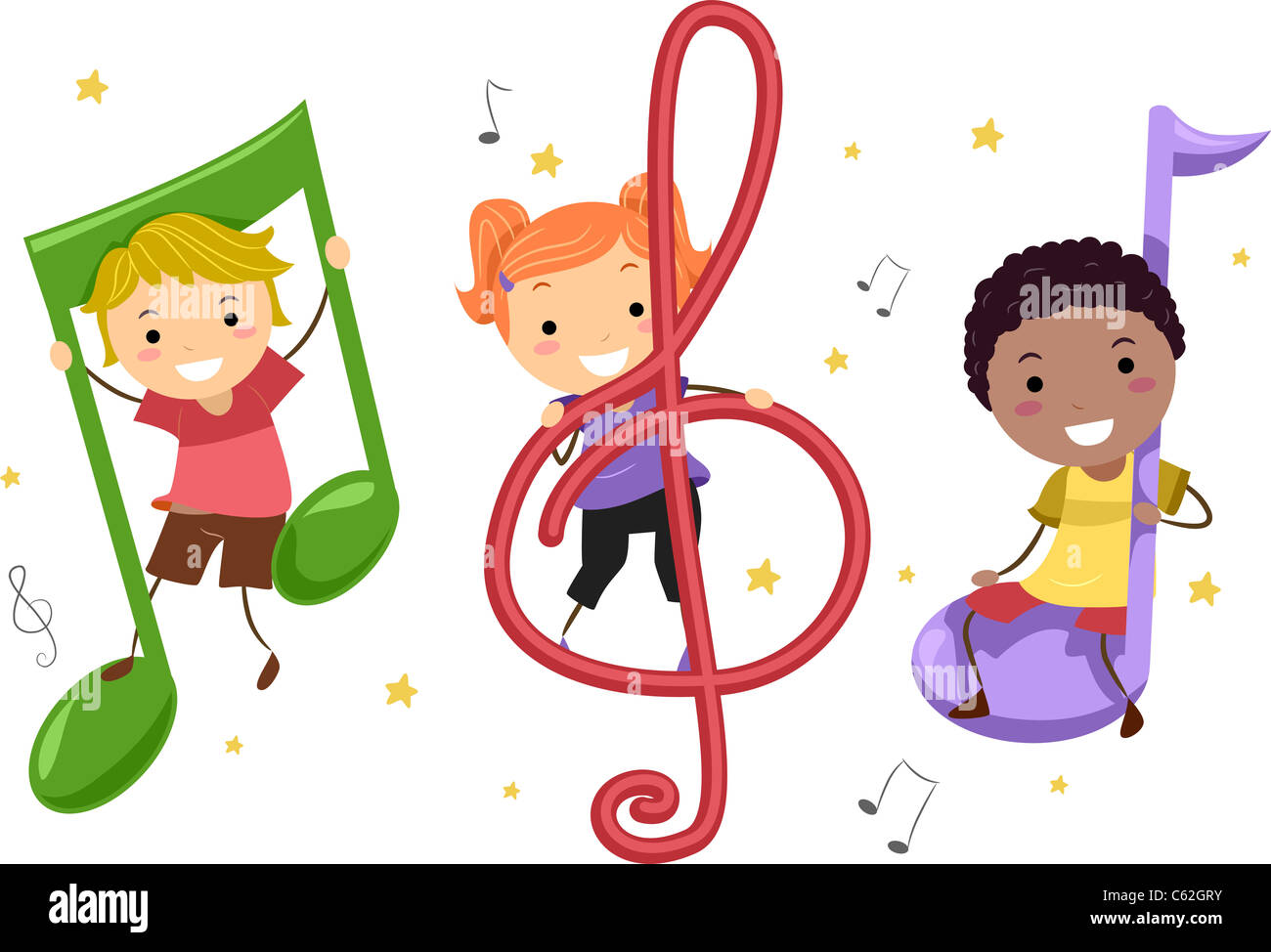 kids music notes clipart