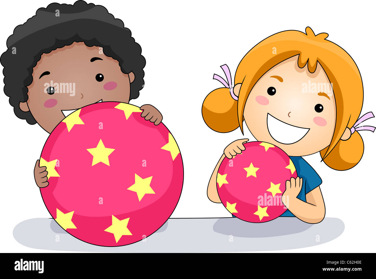 Illustration of Kids Playing with Big and Small Balls Stock Photo - Alamy Illustration of Kids Playing with Big and Small Balls Stock Photo - Alamy