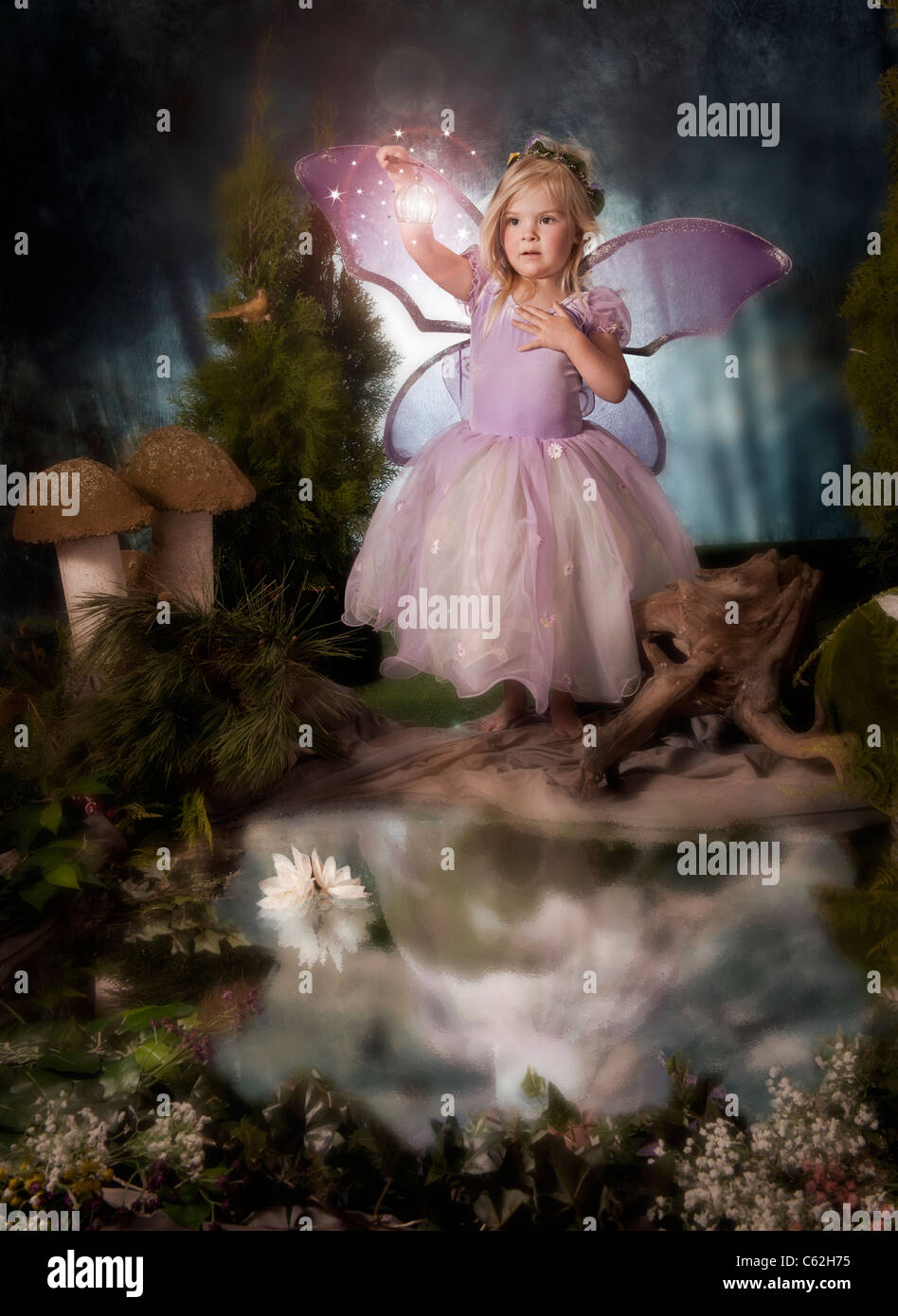 little girl dressed as fairy Stock Photo - Alamy
