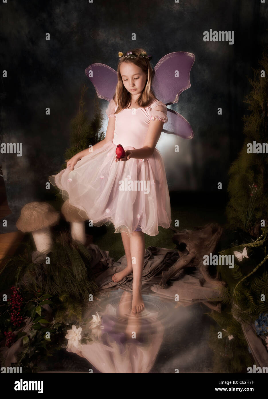 little girl dressed as fairy Stock Photo - Alamy