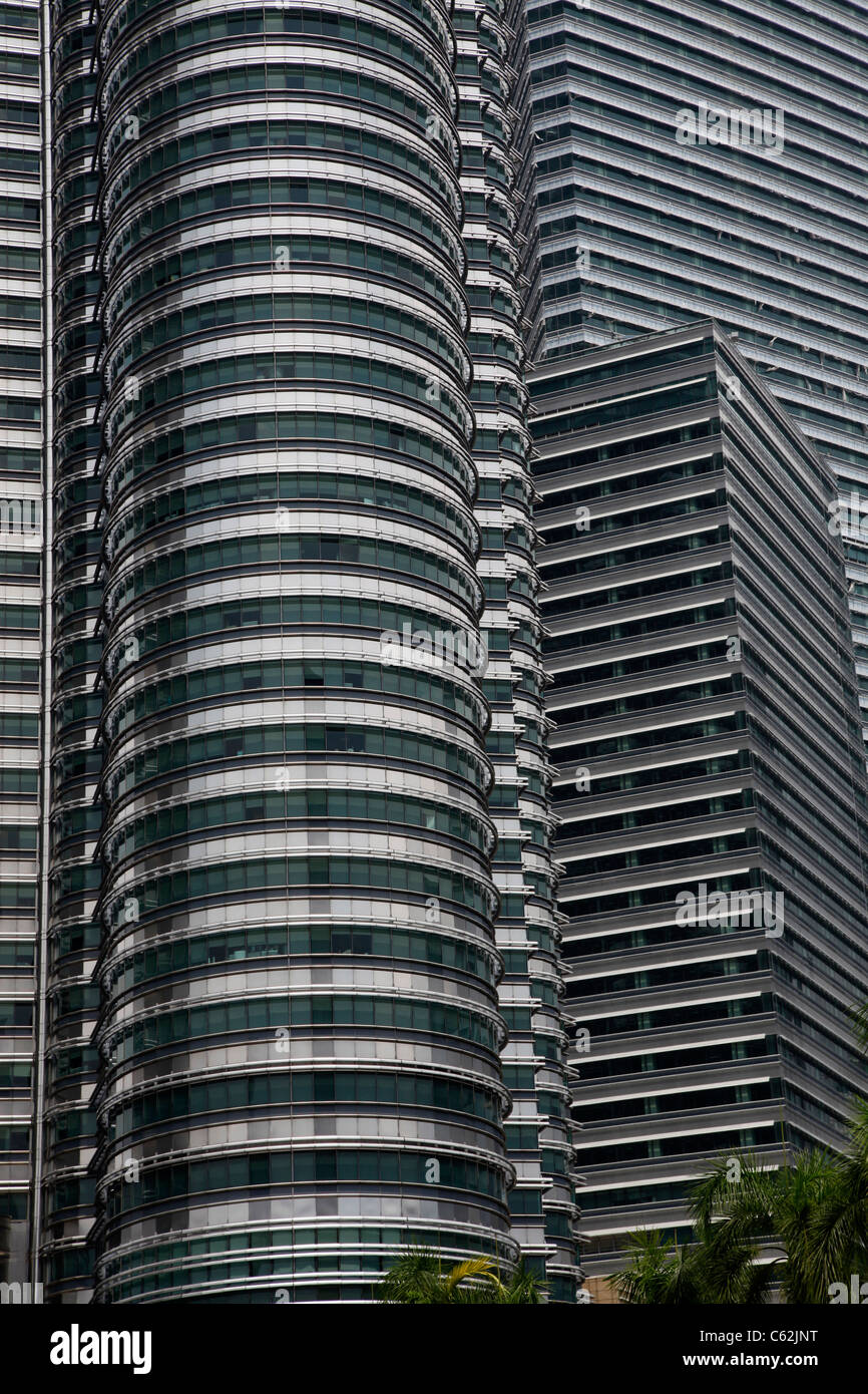 Windows on one tower of the Petronas Towers, KLCC, Kuala Lumpur, Malaysia Stock Photo