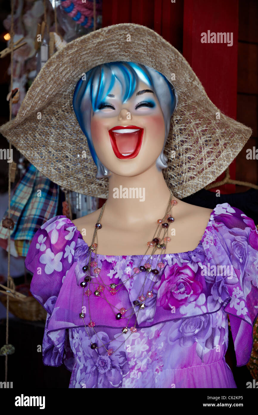 Female mannequin Colourful and laughing Stock Photo Alamy