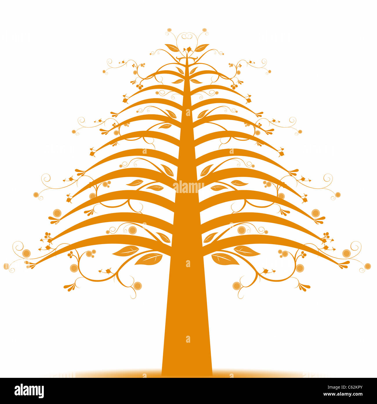 Beautiful art tree isolated on white background Stock Photo - Alamy