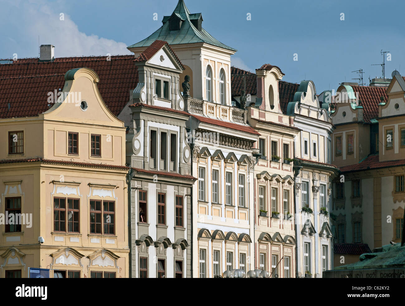 Historic buildings in Prague Stock Photo