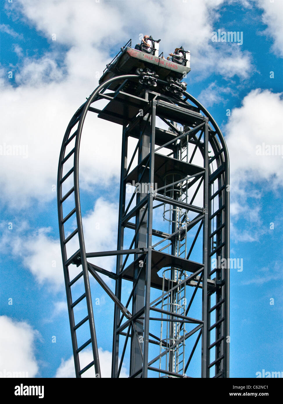 The Saw roller coaster ride, Thorpe Park Theme Park, Surrey, England