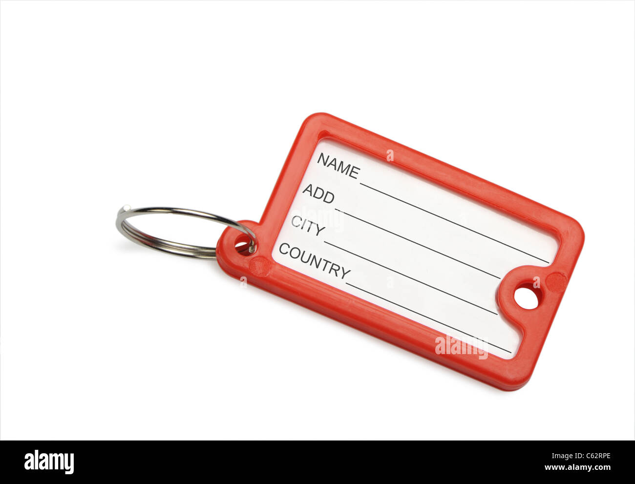 Trinket Label Color trinket . In trinket a white paper label for records Stock Photo ...