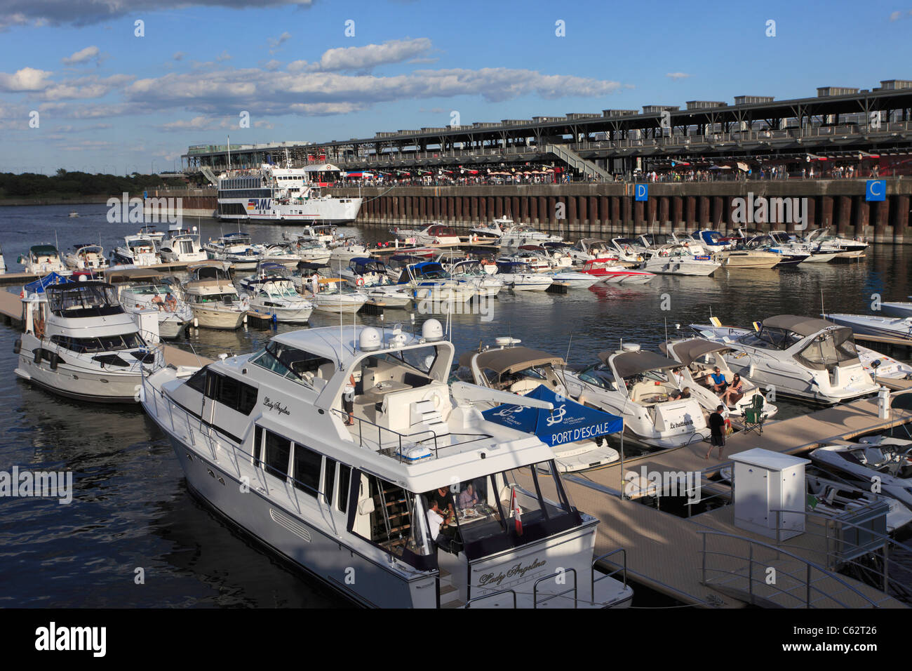 Canada, Quebec, Montreal, harbour, marina, pleasure boats Stock Photo Alamy